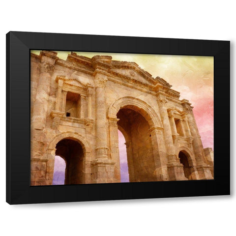 Temple Of Artemis Black Modern Wood Framed Art Print by Prime, Marcus