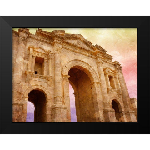 Temple Of Artemis Black Modern Wood Framed Art Print by Prime, Marcus