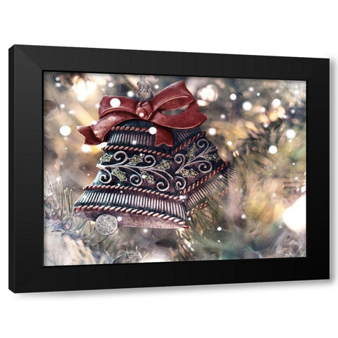 Christmas Bells Black Modern Wood Framed Art Print by Prime, Marcus