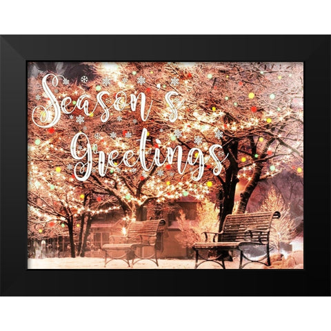 Park Greetings Black Modern Wood Framed Art Print by Prime, Marcus