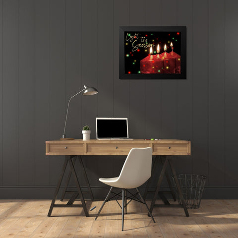 Light The Season Black Modern Wood Framed Art Print by Prime, Marcus