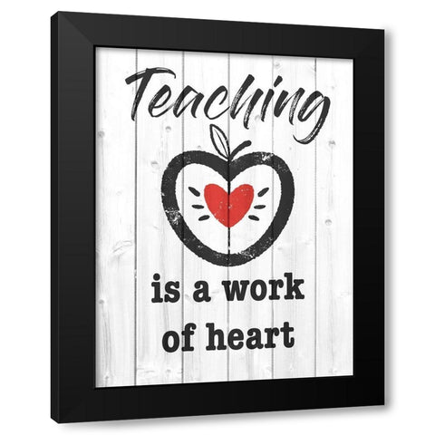 Teaching Heart 1 Black Modern Wood Framed Art Print by Prime, Marcus
