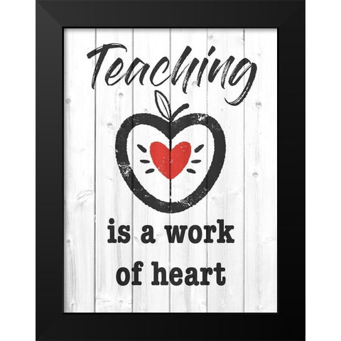 Teaching Heart 1 Black Modern Wood Framed Art Print by Prime, Marcus