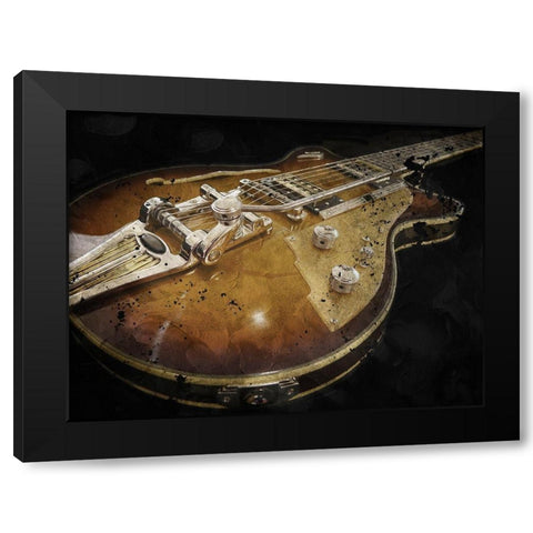 Electric Guitar Black Modern Wood Framed Art Print with Double Matting by Prime, Marcus