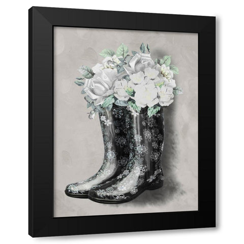 Rain Fall Blooms 2 Black Modern Wood Framed Art Print by Prime, Marcus