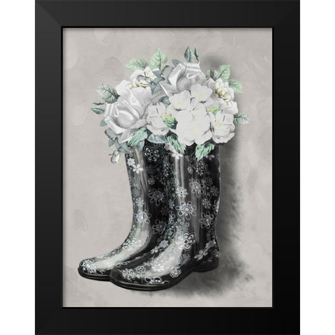 Rain Fall Blooms 2 Black Modern Wood Framed Art Print by Prime, Marcus