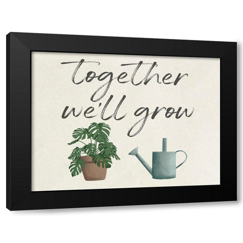Growing Together Black Modern Wood Framed Art Print by Prime, Marcus