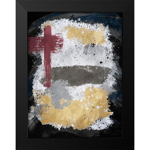 Spacely Realms Black Modern Wood Framed Art Print by Prime, Marcus