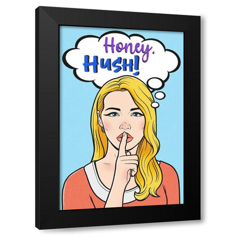 Honey Hush Black Modern Wood Framed Art Print by Prime, Marcus