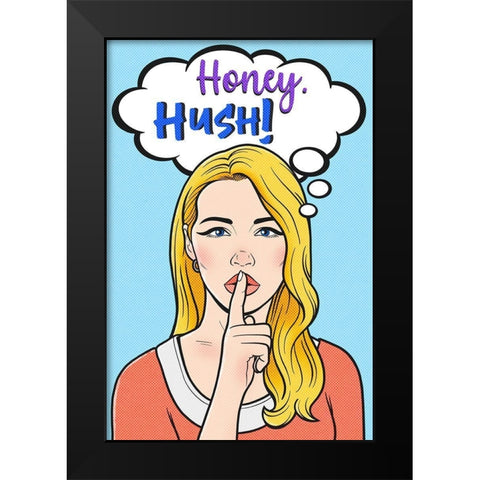 Honey Hush Black Modern Wood Framed Art Print by Prime, Marcus