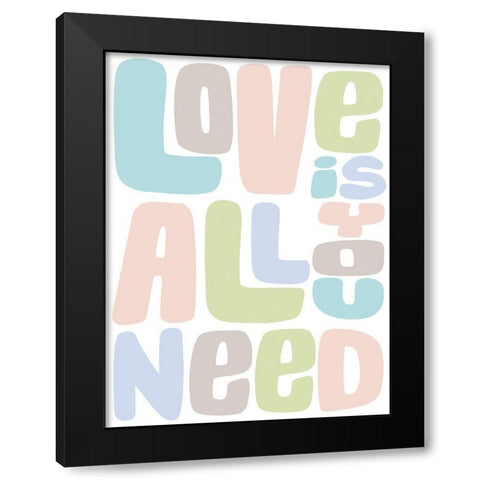Needed Love 3 Black Modern Wood Framed Art Print with Double Matting by Prime, Marcus