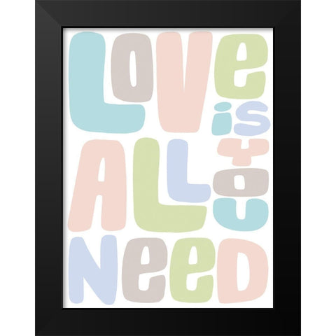 Needed Love 3 Black Modern Wood Framed Art Print by Prime, Marcus