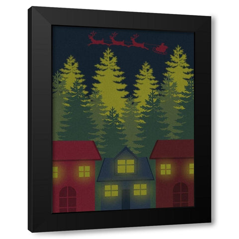 Merry Night Black Modern Wood Framed Art Print by Prime, Marcus