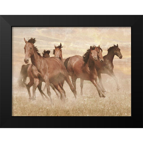 Running Free 1 Black Modern Wood Framed Art Print by Prime, Marcus