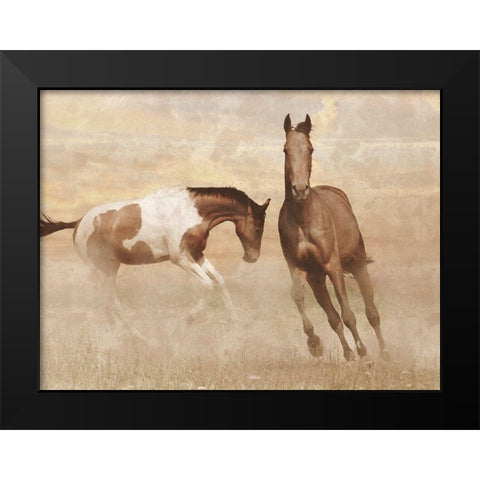 Running Free 2 Black Modern Wood Framed Art Print by Prime, Marcus