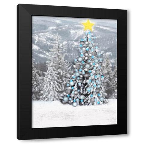 Merry And Bright Black Modern Wood Framed Art Print by Prime, Marcus
