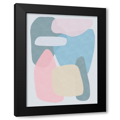 Rubiks Pastel Splat 1 Black Modern Wood Framed Art Print by Prime, Marcus