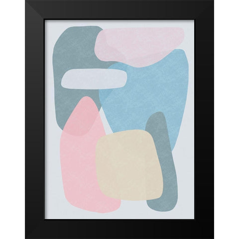 Rubiks Pastel Splat 1 Black Modern Wood Framed Art Print by Prime, Marcus