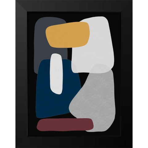 Rubiks Lunar Splat 1 Black Modern Wood Framed Art Print by Prime, Marcus