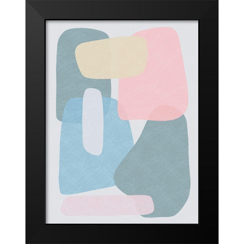 Rubiks Pastel Splat 2 Black Modern Wood Framed Art Print by Prime, Marcus