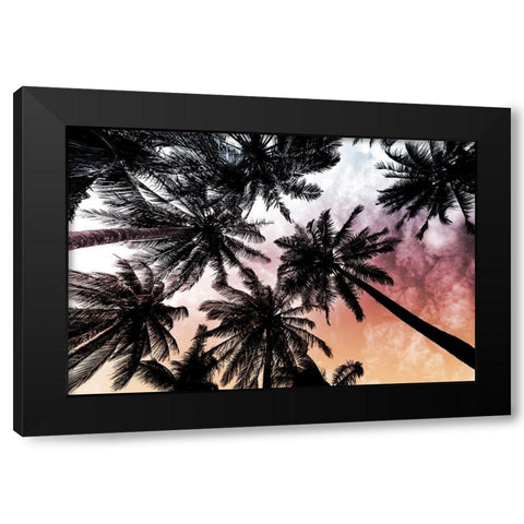 Sunset Palms 2 Black Modern Wood Framed Art Print by Prime, Marcus