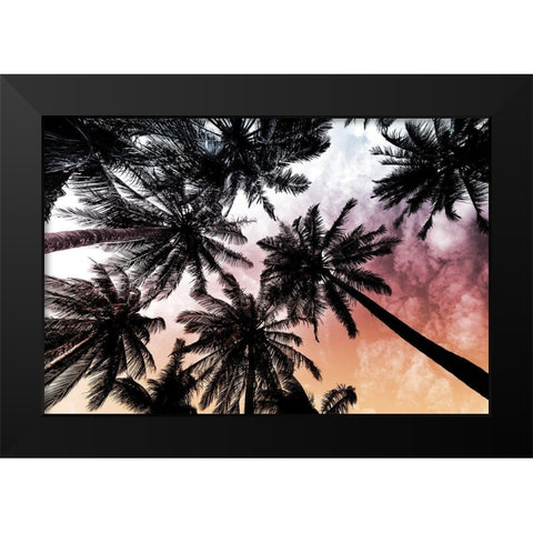 Sunset Palms 2 Black Modern Wood Framed Art Print by Prime, Marcus