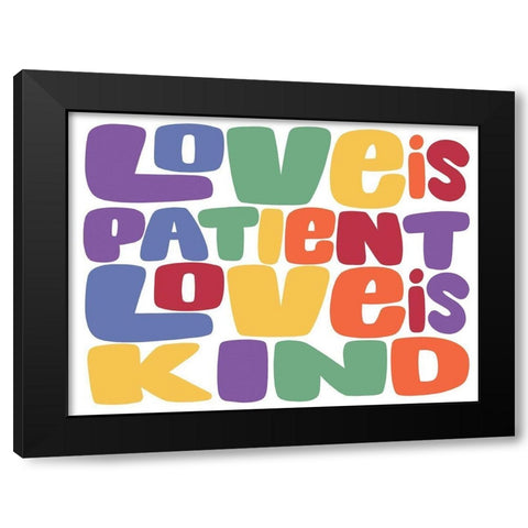 Love Is Patient Black Modern Wood Framed Art Print with Double Matting by Prime, Marcus