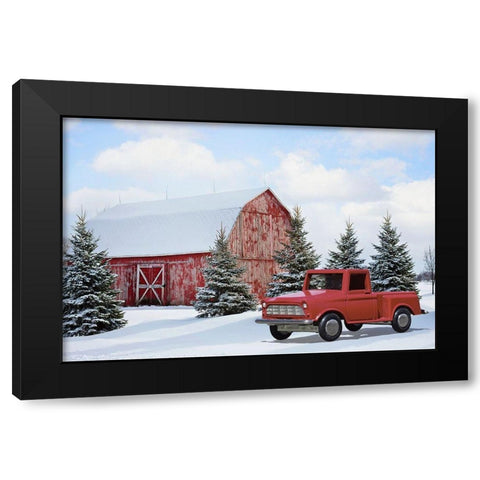 Winter Destination 1 Black Modern Wood Framed Art Print by Prime, Marcus