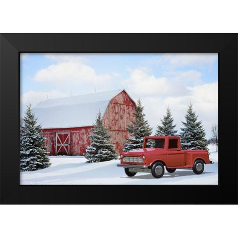 Winter Destination 1 Black Modern Wood Framed Art Print by Prime, Marcus