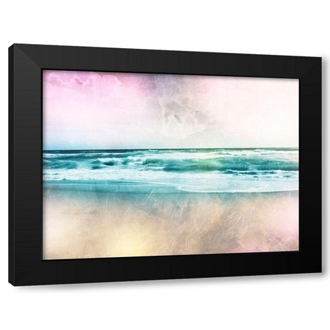 CMYK Beach 1 Black Modern Wood Framed Art Print by Prime, Marcus