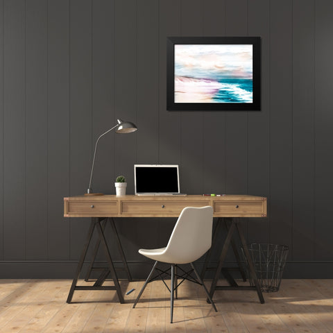 CMYK Beach 2 Black Modern Wood Framed Art Print by Prime, Marcus
