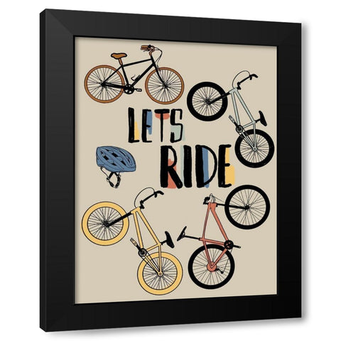 Lets Ride 2 Black Modern Wood Framed Art Print with Double Matting by Prime, Marcus