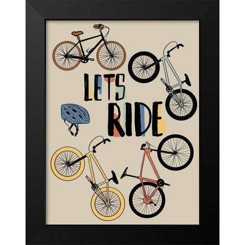 Lets Ride 2 Black Modern Wood Framed Art Print by Prime, Marcus