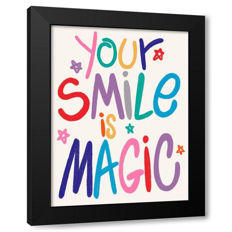 Magic Smile 1 Black Modern Wood Framed Art Print by Prime, Marcus