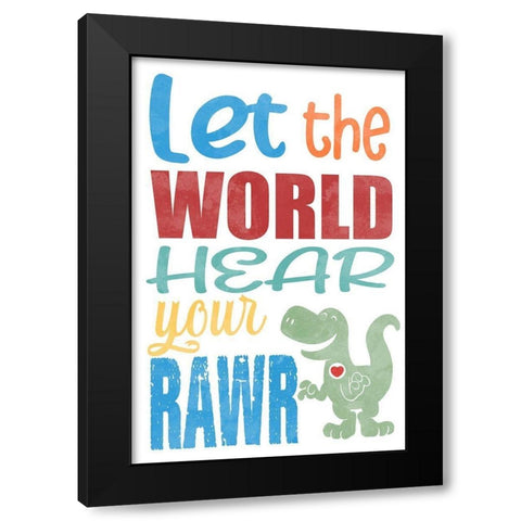 World Rawr Black Modern Wood Framed Art Print by Prime, Marcus