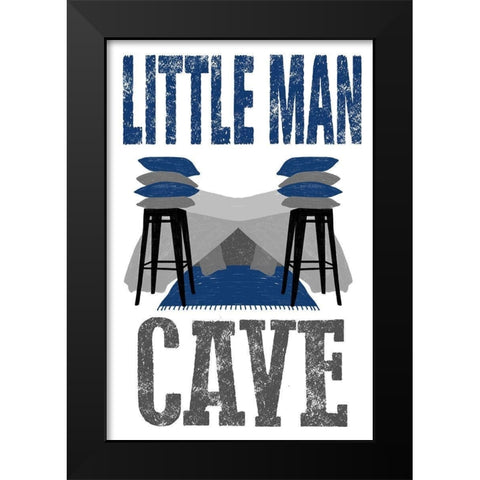Little Man Cave Black Modern Wood Framed Art Print by Prime, Marcus