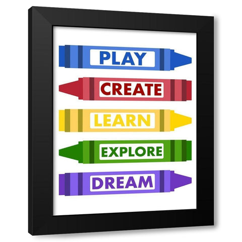 Colorful Rules Black Modern Wood Framed Art Print with Double Matting by Prime, Marcus