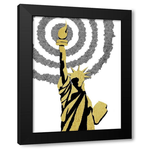 Golden Liberty Black Modern Wood Framed Art Print with Double Matting by Prime, Marcus