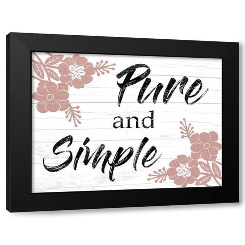 Pure And Simple Black Modern Wood Framed Art Print with Double Matting by Prime, Marcus
