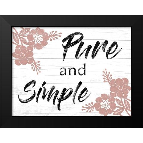 Pure And Simple Black Modern Wood Framed Art Print by Prime, Marcus