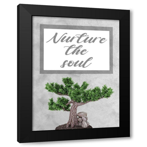 Soul Nurturing Black Modern Wood Framed Art Print by Prime, Marcus