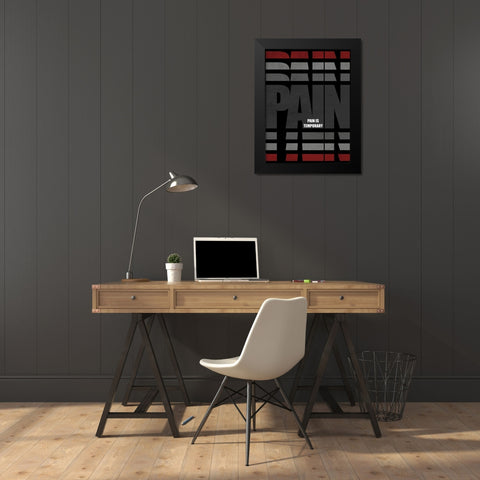 Temporary Pain Black Modern Wood Framed Art Print by Prime, Marcus