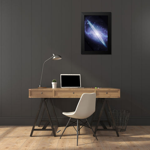 Galaxy Explosion Black Modern Wood Framed Art Print by Prime, Marcus