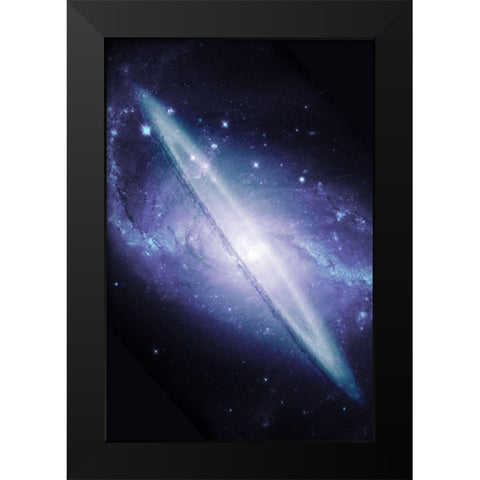 Galaxy Explosion Black Modern Wood Framed Art Print by Prime, Marcus