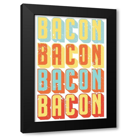 Bacon Bacon Black Modern Wood Framed Art Print by Prime, Marcus