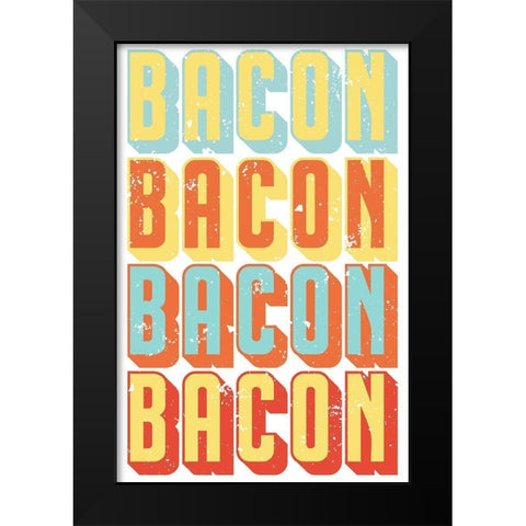 Bacon Bacon Black Modern Wood Framed Art Print by Prime, Marcus