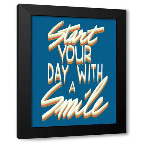 Smile Starter Black Modern Wood Framed Art Print with Double Matting by Prime, Marcus