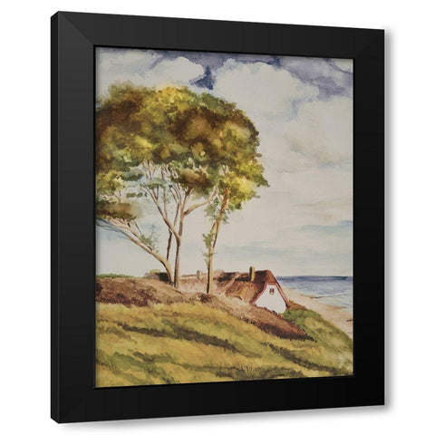 Fall Cabin Escape Black Modern Wood Framed Art Print by Prime, Marcus