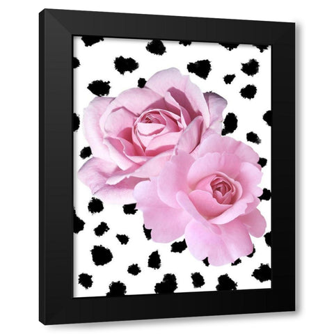 Dalmatian Roses Black Modern Wood Framed Art Print with Double Matting by Prime, Marcus
