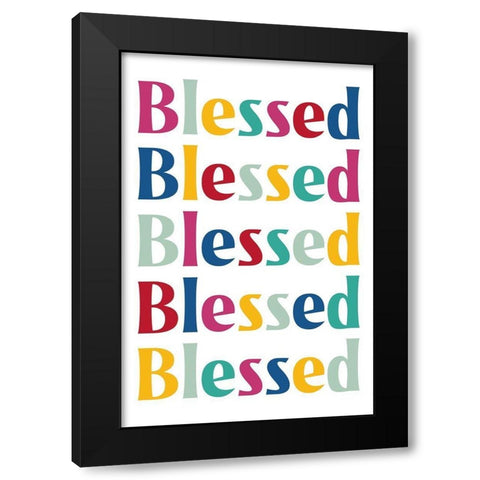 Blessed Repeat. Black Modern Wood Framed Art Print with Double Matting by Prime, Marcus